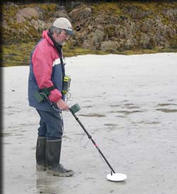 Metal detector survey using a GPS